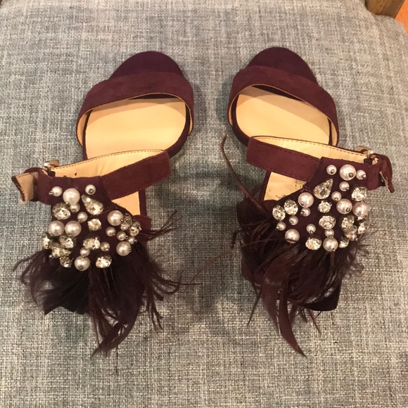 Nine West Plum Strap Heels w/ Fun Embellishments - Picture 7 of 7
